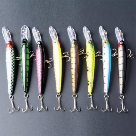 Random Color Hot Selling New Style Minnow Fishing Lure Bass Baits Sinking Crank baits 10cm 6.8g Artificial Bait 1Pcs