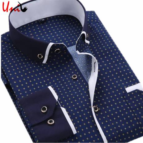 Men Dress Shirt 2016 Spring New arrival Button Down Collar High Quality Long Sleeve Slim Fit Mens Business Shirts M-5XL YN026