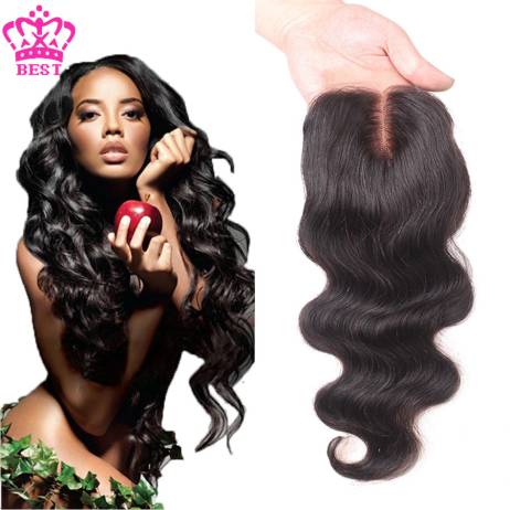 7A Brazilian Lace Closure Bleached Knots,Brazilian Body Wave Lace Closure Free/Middle/3 Part Lace Closure,Human Hair Top Closure