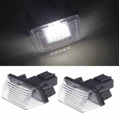 Qook 2piece Bright Led License Number Plate Light for Peugeot 206 207 306 307 406 407 Citroen C3 C3 Ii C3