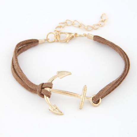 Anchor Bracelets for Women Men Jewelry Bijoux 2016 Fashion Rope 8 Leather Charm Bracelets & Bangles Vintage Wrap Pulsera Mujer