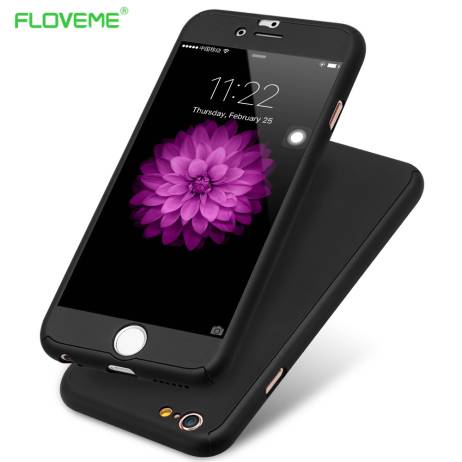Floveme i6 /6S /Plus 360 Degree Full Coverage Case for Apple iPhone 6 /6S /Plus Hard PC Front Clear Screen Film Protective Cover