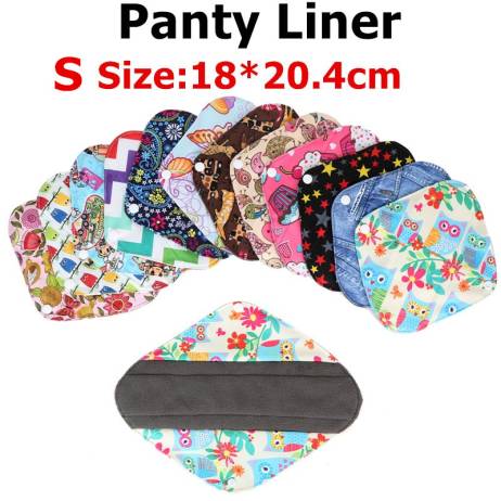 Free shipping bamboo charcoal panty liner menstroal pad cloth pads mama pads resealable sanitary napkin sanitary pads reusable