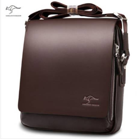 New Kangaroo design leather men Shoulder bags, men's casual business messenger bag,vintage crossbody ipad Laptop briefcase