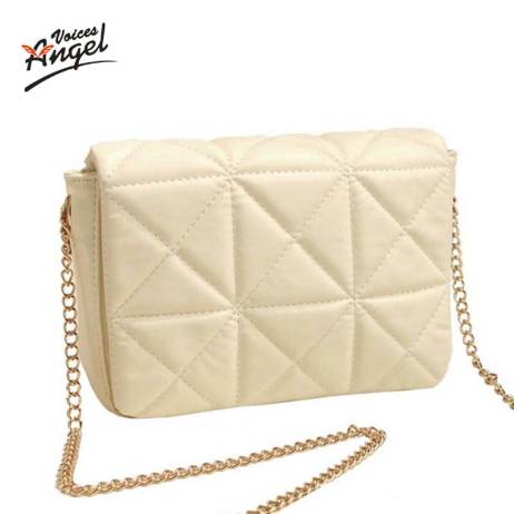 Angel Voices! spring women should bag plaid chain clutch bag small vintage mini cross-body bag women leather handbag BK203