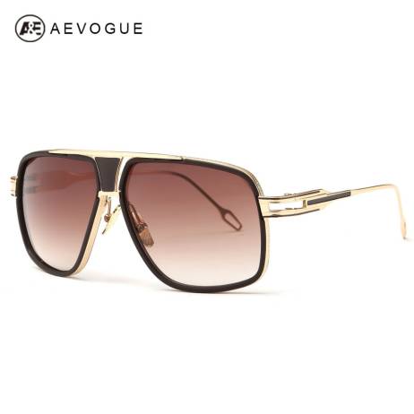 AEVOGUE Men's Sunglasses Newest Vintage Big Frame Goggle Summer Style Brand Design Sun Glasses Oculos De Sol UV400 AE0336