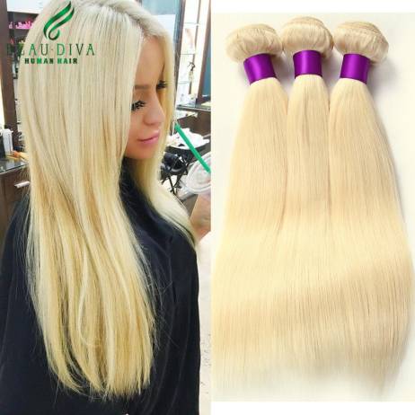 Blonde Brazilian Hair Straight 3 Bundles 613 Blonde Virgin Hair 8A Grade Virgin Unprocessed Human Hair Weave Rosa Hair Products