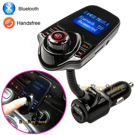 2016 Super Bluetooth Car Kit Handsfree Set FM Transmitter MP3 music Player 5V 2.1A USB Car charger, Support Micro SD Card 1G-32G