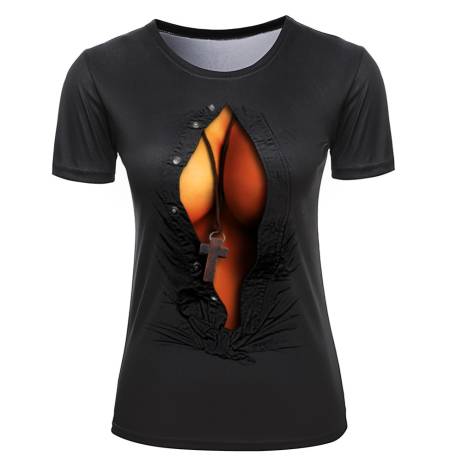 Fashion Hot Sale Summer Women T Shirts Multicolour Feminine Sexy T-shirt O Neck Elegant New girls Tee shirt