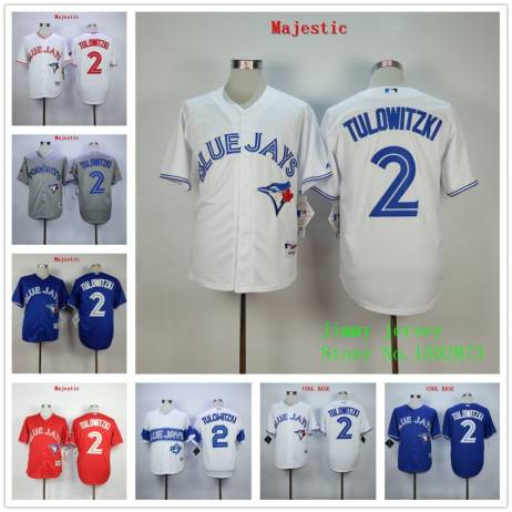 Toronto Blue Jays Troy Tulowitzki Jerseys, Toronto Blue Jays 2 Troy Tulowitzki Jersey White Blue Grey