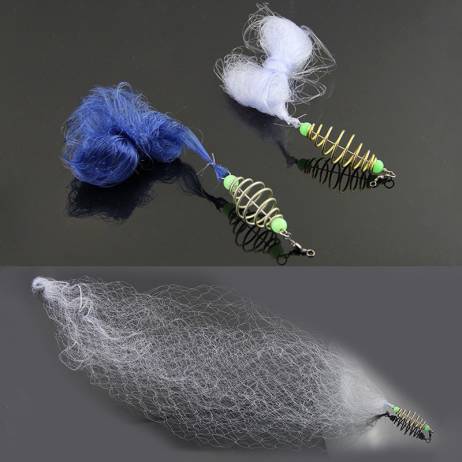 Hot Explosion Durable Floating Bottom a Fishing Hook Mesh Net + a Fishing Float Spring Hook Tool Outdoors For Fishing Drop FH004