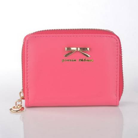 Fashion Women Coin Purses Ladies Girls Bow Knot Zipper Leather Purse Wallet Small Change Purses Wallet Card Holder Coin Bag