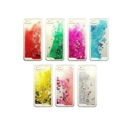 Transparent Fashion Dynamic Liquid Glitter Colorful Paillette Sand Quicksand Back Case Cover For iPhone 5 5S 6 Free Shipping