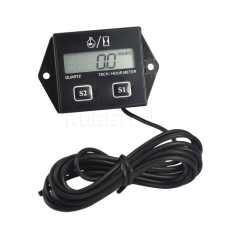 Digital Tachometer Hour Meter LCD Display Spark Plugs 2&4 Stroke Engine RPM Tacho Tach Gauge Spin For Car Boat Motorcycle Bike