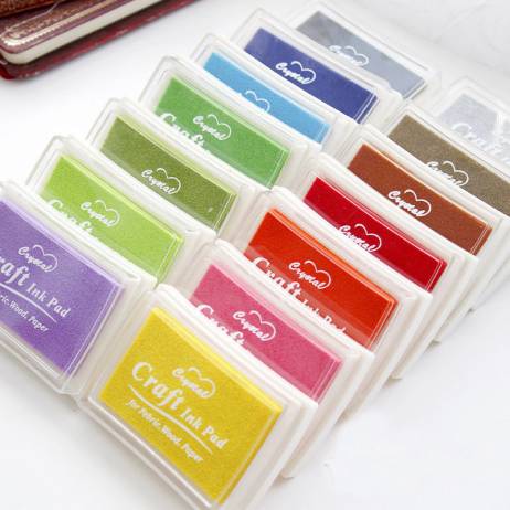 1 pcs/lot DIY Colorful Craft Ink pad Cartoon Stamps Inkpad for Scrapbooking Decoration Korean Stationery Free shipping