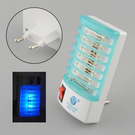 220V Home Practical LED Socket Electric Mosquito Repellent Bug Insect Killer Trap Night Lamp Zapper