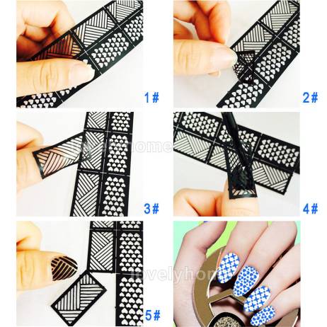 HOT SALE Easy Stamping Tool Nail Art Template Stickers Stamp Stencil Guide Reusable Tips 24 Style For Choice