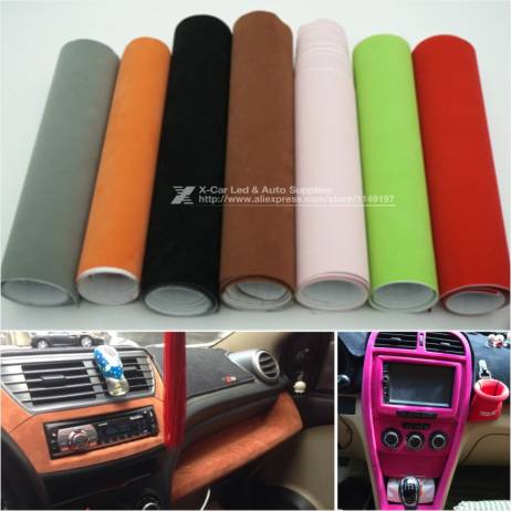 135*30CM 8 Colors Velvet Fabric Velvet Film Suede Film Car Sticker With Bubble Car Interior Sticker Car Body Decoration Sticker