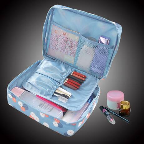 Neceser Rushed Floral Casual Nylon Zipper New Women Makeup bag Cosmetic bag Case Make Up Organizer Toiletry Storage Travel Wash
