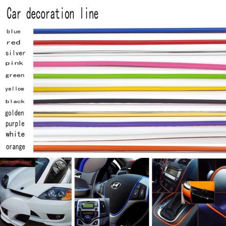 1/5meter car accessories decoration line DIY interior trim 11 kinds of color selection trim molding for all cars free shipping