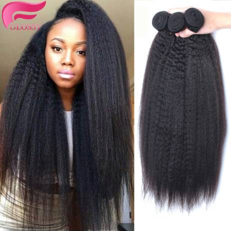 brazilian virgin kinky straight hair weave bundles 3pcs yaki human hair rosa hair products 7A mink brazilian hair italian coarse