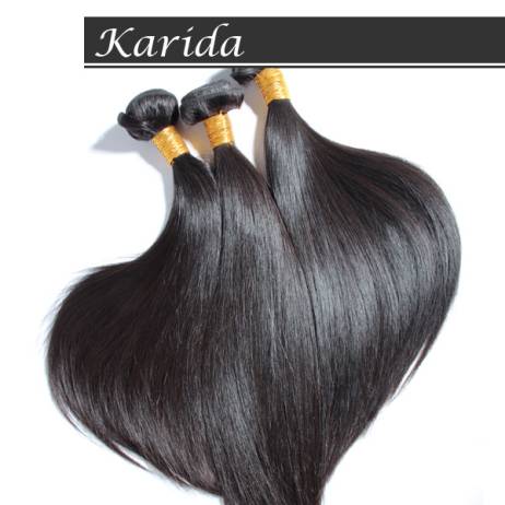 Brazilian Virgin Hair Straight 4 Bundles Karida human Hair Weaves Unprocessed virgin Hair Extensions fedex / DHL Free Shipping
