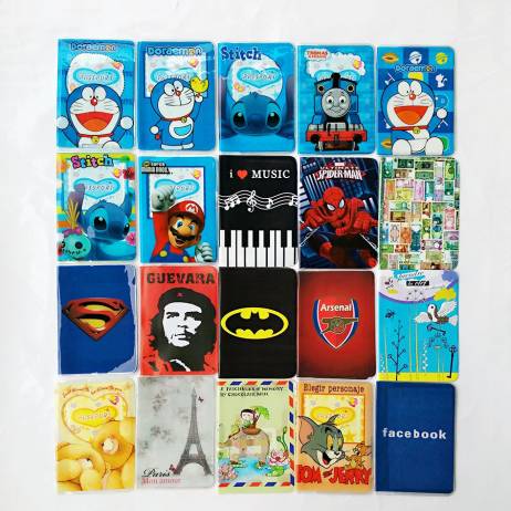 Cartoon superman Passport Cover ID Credit Card Holder 3D Design PVC Leather Business Card Bag Passport Holder 14*9.6CM