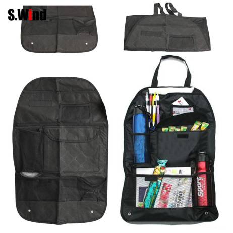 Auto Car Back Seat Organizer Multi-Pocket Travel Storage Hanging Bag Vehicle Seat Back Hanger Black Free Shipping