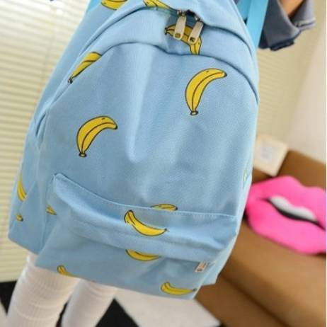 Cute Girl Banana Pattern Printing Women Backpacks Traveling Outdoor Pratical School Bags Unique Fashion Canvas Backpack