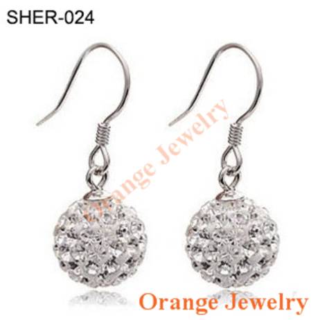 Aliexpress Wholesale 10mm Mix Color Crystal Micro Pave Disco Ball Silver Plated Drop Earring Free Shipping 2Pcs=1Pair