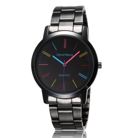 Popular Quartz Casual Watch Man Luxury Brand Daniel Wang New Colorful Pointer Stainless Steel Wristwatch Unisex