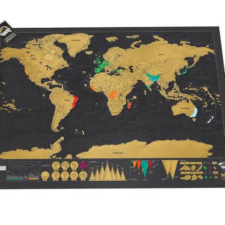 Free Shipping 1Piece In Stock Deluxe Scratch Map / Deluxe Scratch World Map 82.5 x 59.5cm