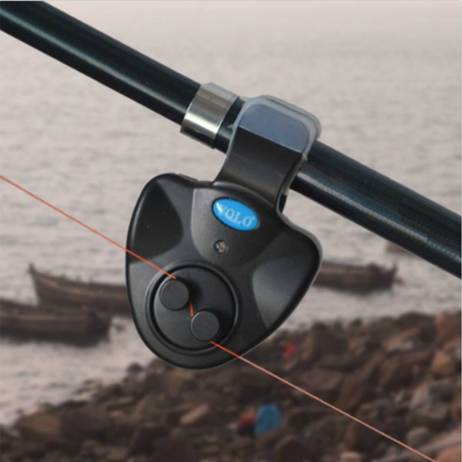 Black small MINI Electronic Wireless ABS Fish Bite Alarm Sound Running LED Sensitive Mat Drop Shipping