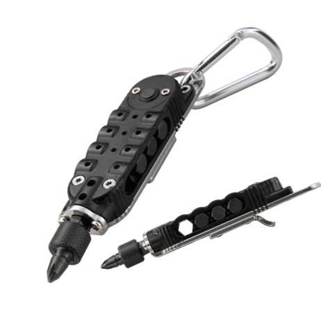 Multifunction Small Screwdriver Sets Mini EDC Tools Pocket Keychain Screwdriver With Phillips Slot Hex Screwdriver And LED Light