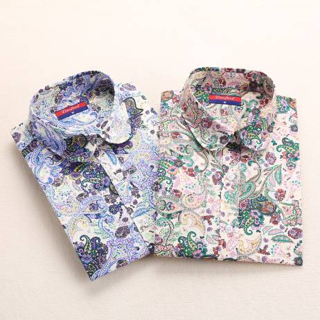 Floral Shirts Women Blouses Poker Blouse Cotton Blusa Feminina Long Sleeve Shirt Women Tops And Blouses 2016 New Fashion 5XL
