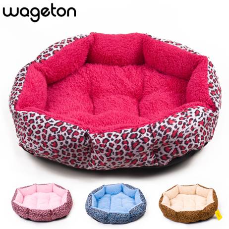 Hot sales! NEW! Colorful Leopard print Pet Cat and Dog bed Pink, Blue, Yellow, Deep pink, SIZE M,L