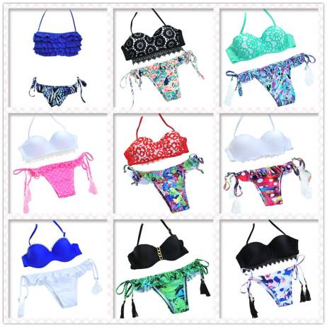 Multi Style 2016 Latest Push Up Women Swimsuits Bathing Suit Sexy Brazilian Bikini Bottoms Swimwear High Quality BHSJ15298