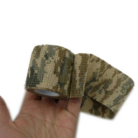Camo Army Non Woven Cohesive Bandage Self Adhesive Camping Hunting Camouflage Tape 5CMx4.5M