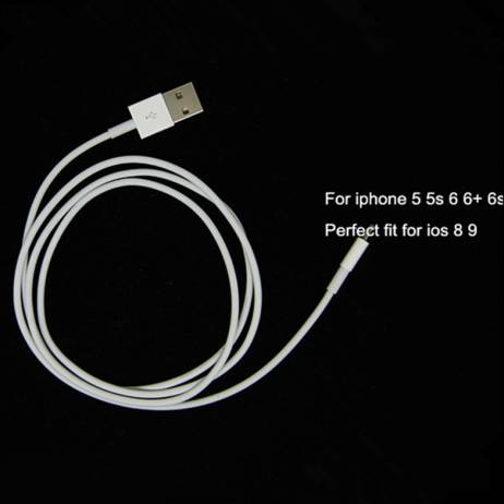 High quality 8 pin Data Sync Adapter Charger USB Cable Cords Wire for iPhone 5 5s 5c 6 Plus 6S perfect fit for ios 8 9