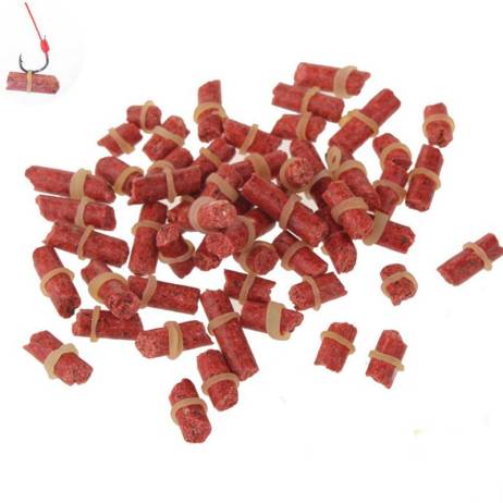 New Arrival 3 Bags/Lot Smell Grass Carp Baits Coarse Fishing Lures Red Elastic Particle Rods Baits Fishing Lure Free Shipping