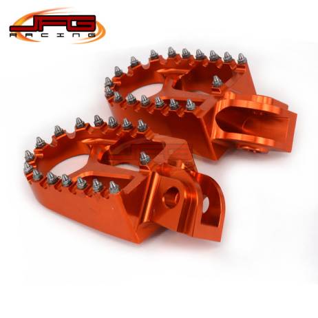 Free shipping orange motorcycle bike Offroad motard Billet CNC Foot Pegs pedals Foot rests For KTM 65-990 all models except 690