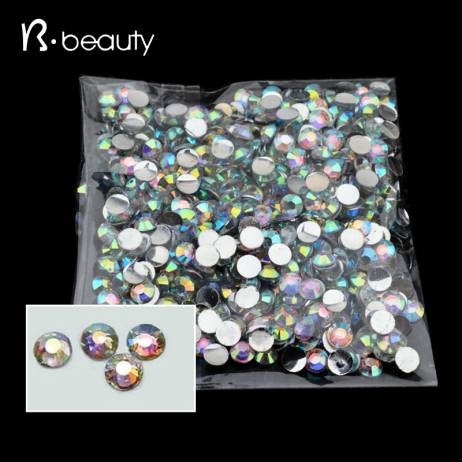 1000pcs/pack 4mm 2015 New Arrive Fashion Shiny Acrylic Nail Art Glitter Charm AB Rhinestone Nail Tools DIY Beauty Decoration