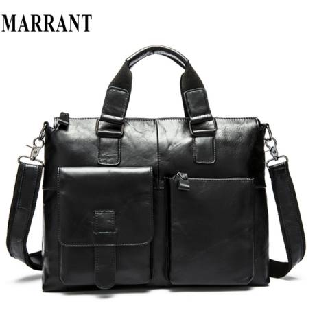 100% Genuine Leather men bag Shoulder Bags Brand New vintage laptop business men's travel bags tote Men messenger bags 2015 new