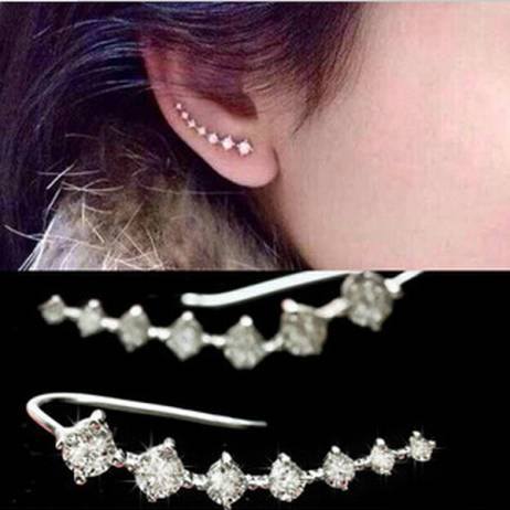 2015 newest fashion hot Seven stars CZ diamond Trendy Jewelry Beautifully Ear row Accessories linetype Earrings for women EH0282