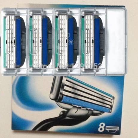 2015 Frees Shipping 8pcs/lot Blades Shaving Razor Blades for Mens Gilett Mache 3 Power Shaver Blades gilletts