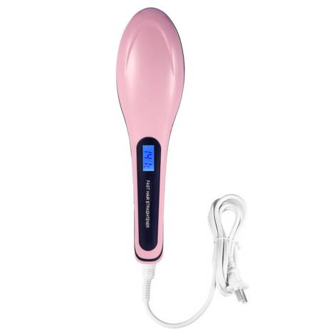 2016 New 1pc / Brush Auto Hair Straightener Comb Irons Come With LCD Display Electric Straight Hair Comb Straightening ZF-01