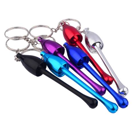 2016 New Arrival hookah Smoking Pipe Aluminum metal Staight Type Tobacco Pipe mushroom Keychain