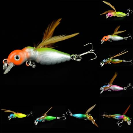 2016 Random Color Hot Sale New Promotions 1 Pcs 8-Color Cicada Baits Fishing Lures Bass Crank baits 4.5cm 3.4g Float Baits