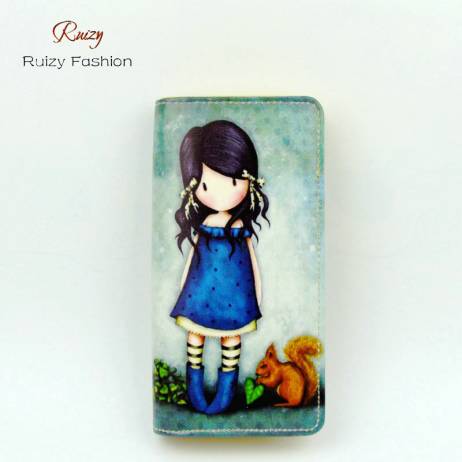 New Real Rushed Designer Luxury Famous Brand High Quality Women Wallets Female Character Women's Pu Leather Wallet Ladies Purses