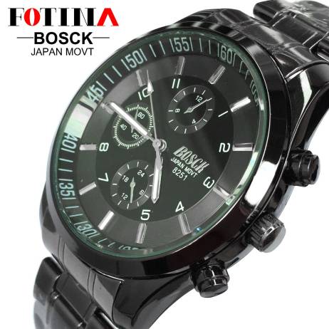 Luxury Brand Bosck Black Watch Men Casual Fashion Male Quartz Business Watches Sports Waterproof Military Stainless Steel Watch